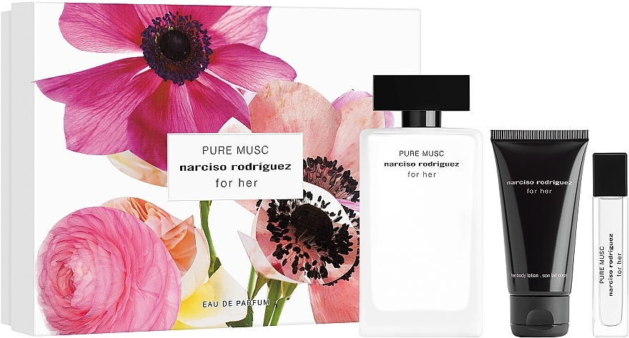 Narciso Rodriguez For Her Pure Musc - Набор (edp/100ml + edp/mini/10ml + b/lot/50ml) 