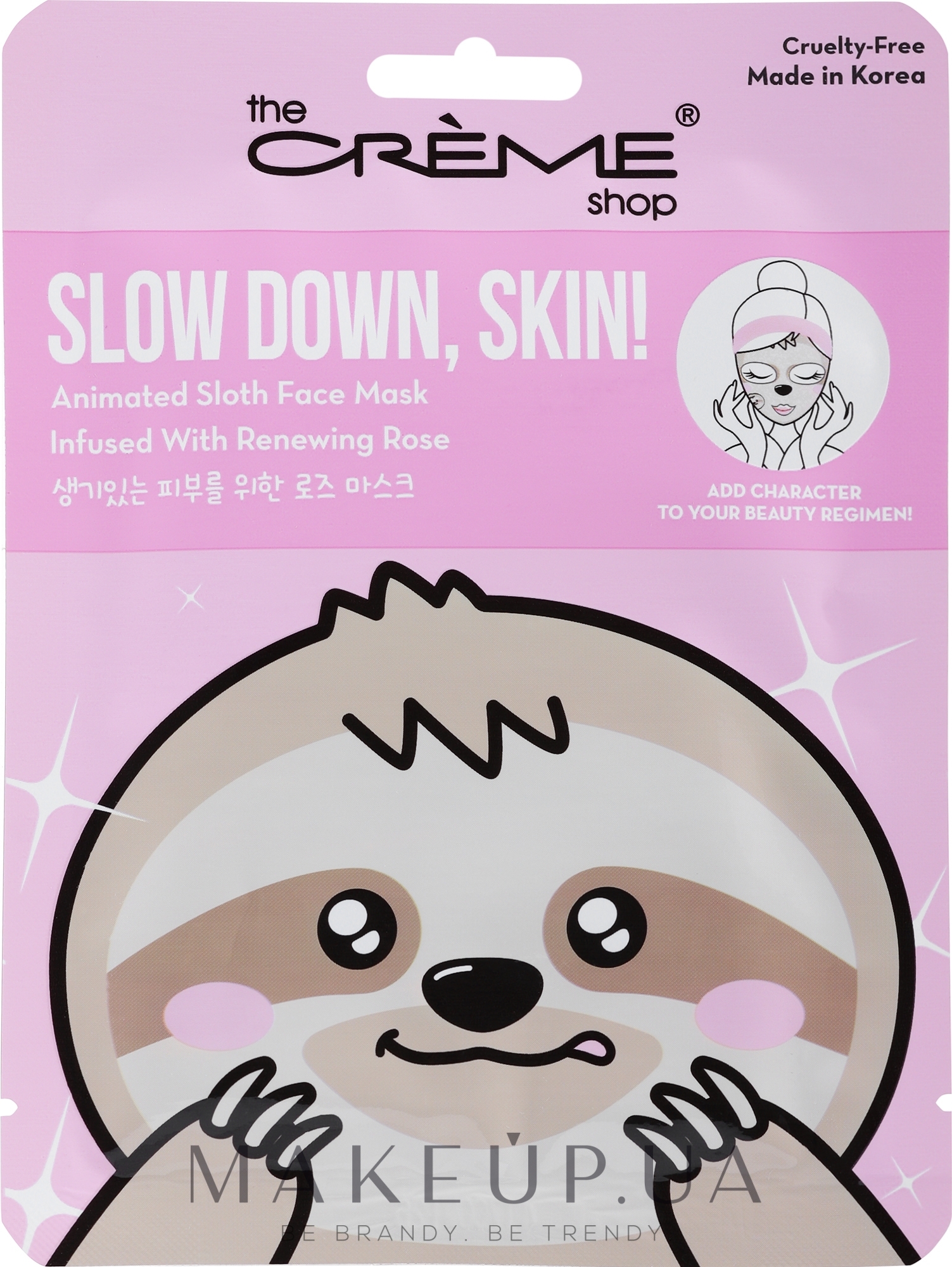 Маска для лица - The Creme Shop Slow Down Skin! Animated Sloth Face Mask — фото 25g