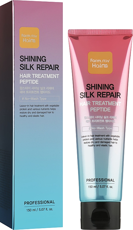Відновлювальна маска для волосся, з пептидами - Farmstay Shining Silk Repair Hair Treatment Peptide — фото N2