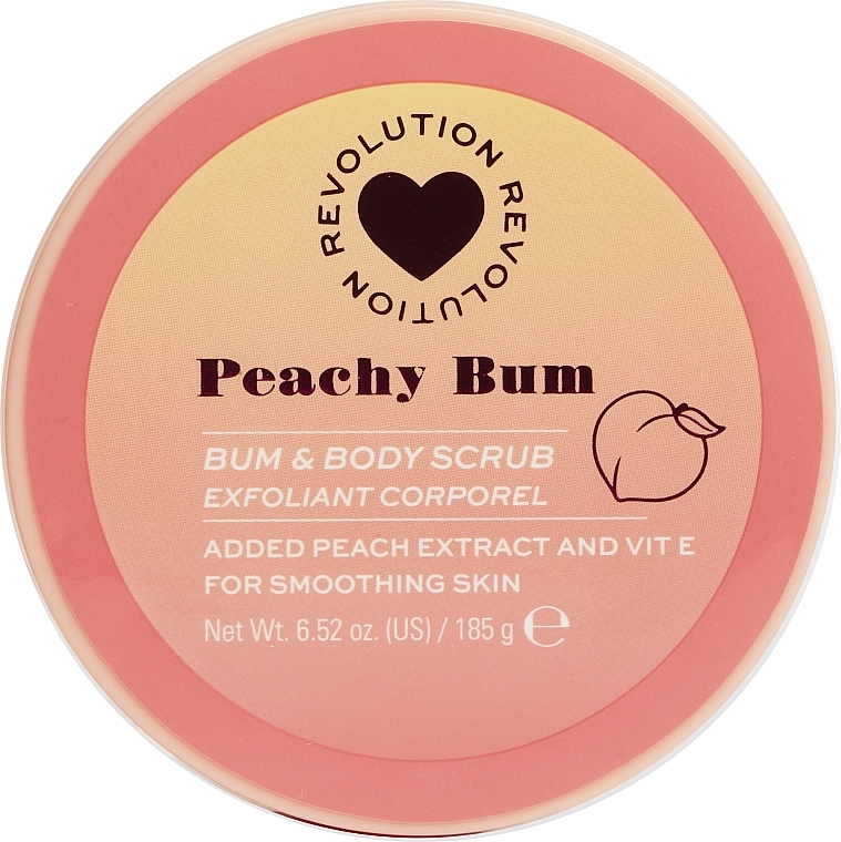 Скраб для шкіри сідниць - I Heart Revolution Peachy Bum Body Sugar Polish — фото N1