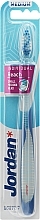 Зубная щетка medium, прозрачно-синяя в полоску - Jordan Individual Reach Toothbrush — фото N1