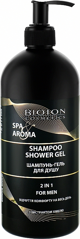 Шампунь-гель для душу "Хміль" - Bioton Cosmetics For Men Spa & Aroma Shampoo Shower Gel — фото N1