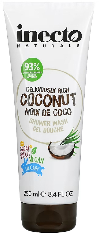 Насыщенный гель для душа с кокосом - Inecto Naturals Deliciously Rich Coconut Shower Wash Gel — фото N1