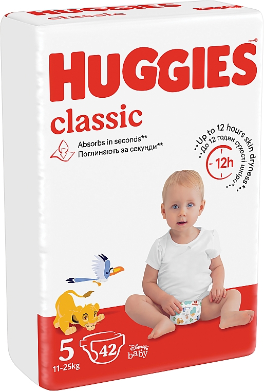 Подгузники "Classic" 5 Jumbo Pack (11-25 кг, 42 шт) - Huggies — фото N2