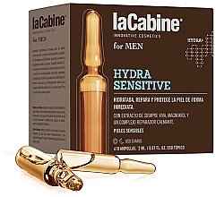 Парфумерія, косметика Зволожувальні та відновлювальні ампули для обличчя - La Cabine For Men Hydra Sensitive Ampoules