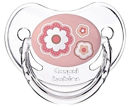Пустышка силиконовая симметричная от 6 до 18 месяцев, розовая - Canpol Babies Newborn Baby — фото N1