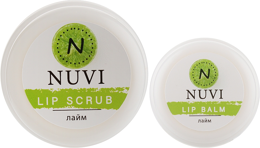 Подарочный набор для губ "Лайм" - Nuvi (lip/balm/10g + lip/scrub/20g)