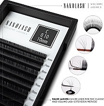 Накладні вії C, 0.05 (6-13 мм), mix - Nanolash Volume Lashes — фото N2