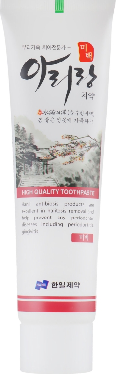 Відбілювальна зубна паста - Hanil Chemical Arirang Whitening Toothpaste — фото N2