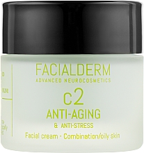 Парфумерія, косметика Крем проти старіння й стресу, для комбінованої й жирної шкіри - Facialderm C2 Anti-Age And Anti-Stress Cream