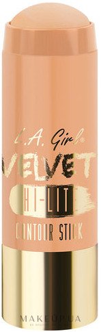 Хайлайтер для обличчя  - L.A.Girl Velvet Contour Sticks Hi-Lite — фото Cashmere