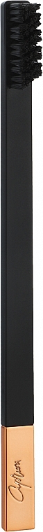 Зубная щетка средней жесткости, черная матовая с медным матовым колпачком - Apriori Copper Noir — фото N3