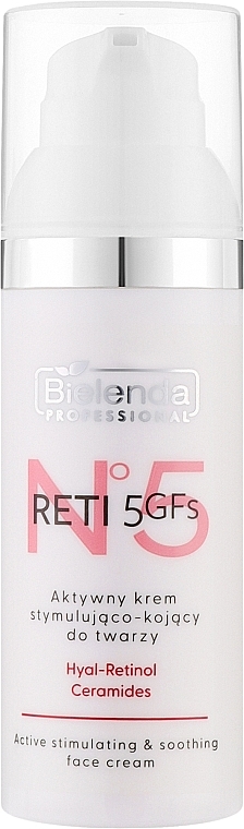 Активный стимулирующий и успокаивающий крем для лица - Bielenda Professional RETI 5GFs — фото N1