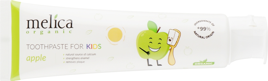 Дитяча зубна паста "Яблуко" - Melica Organic Toothpaste For Kids Apple — фото N2