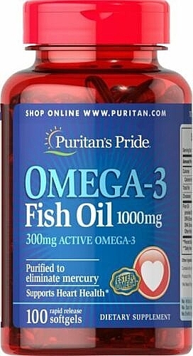 Омега-3 1000 мг - Puritan's Pride Double Strength Omega-3 Fish Oil 1000mg/300mg Softgels — фото N2