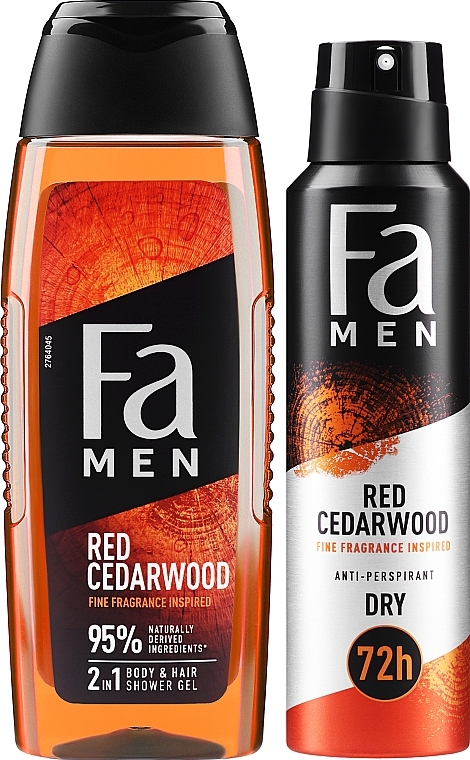 Набор - Fa Men Red Cedarwood (deo/150ml + sh/gel/250ml) — фото N2