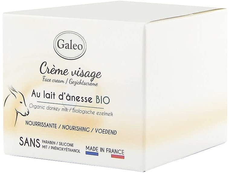 Крем для обличчя з ослиним молоком - Galeo Face Cream Organic Donkey Milk — фото N1