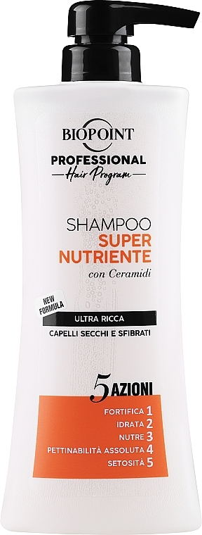 Шампунь "Ультраживильний" для неслухняного та сухого волосся  - Biopoint Super Nourishing Shampoo — фото N1