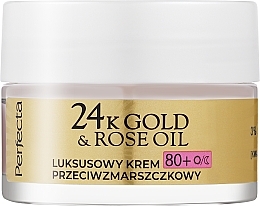 Крем для обличчя від зморщок - Perfecta 24k Gold & Rose Oil Anti-Wrincle Cream 80+ — фото N2