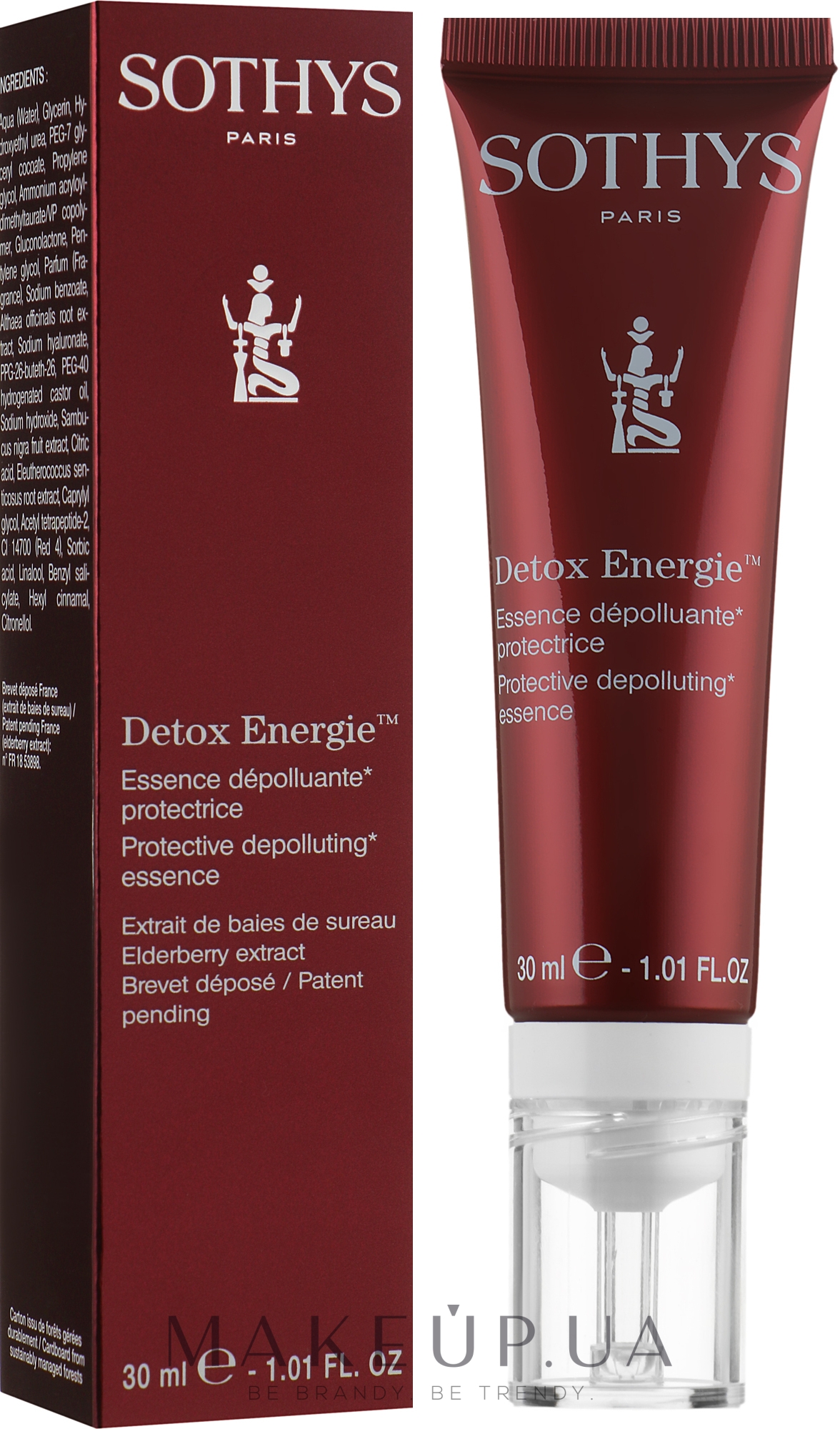 Детокс-есенція для обличчя та шиї із захисною дією - Sothys Detox Energie Protective Depolluting Essence — фото 30ml