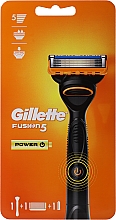 Духи, Парфюмерия, косметика Бритва с 1 сменной кассетой (оранжевая упаковка) - Gillette Fusion5 Power
