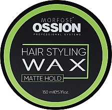 Матовий віск для волосся - Morfose Ossion Matte Hold Hair Styling Wax — фото N4