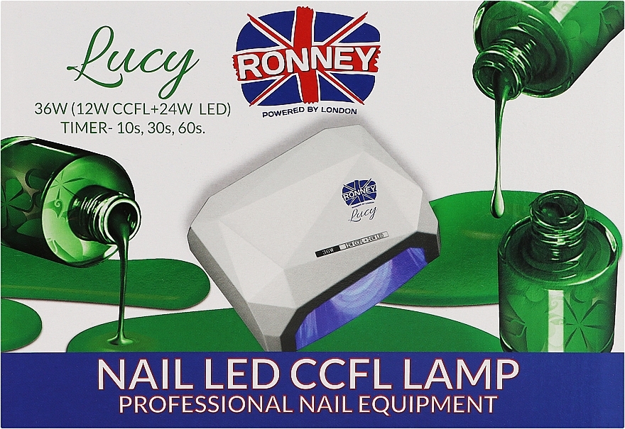 Лампа CCFL+LED, золотистая - Ronney Profesional Lucy CCFL + LED 36W (GY-LCL-021) Lamp — фото N2