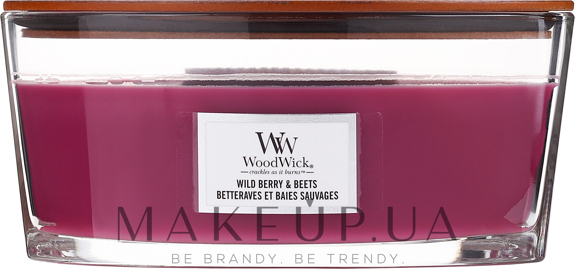 Ароматическая свеча в стакане - Woodwick Ellipse Candle Wild Berry & Beets — фото 453.6g