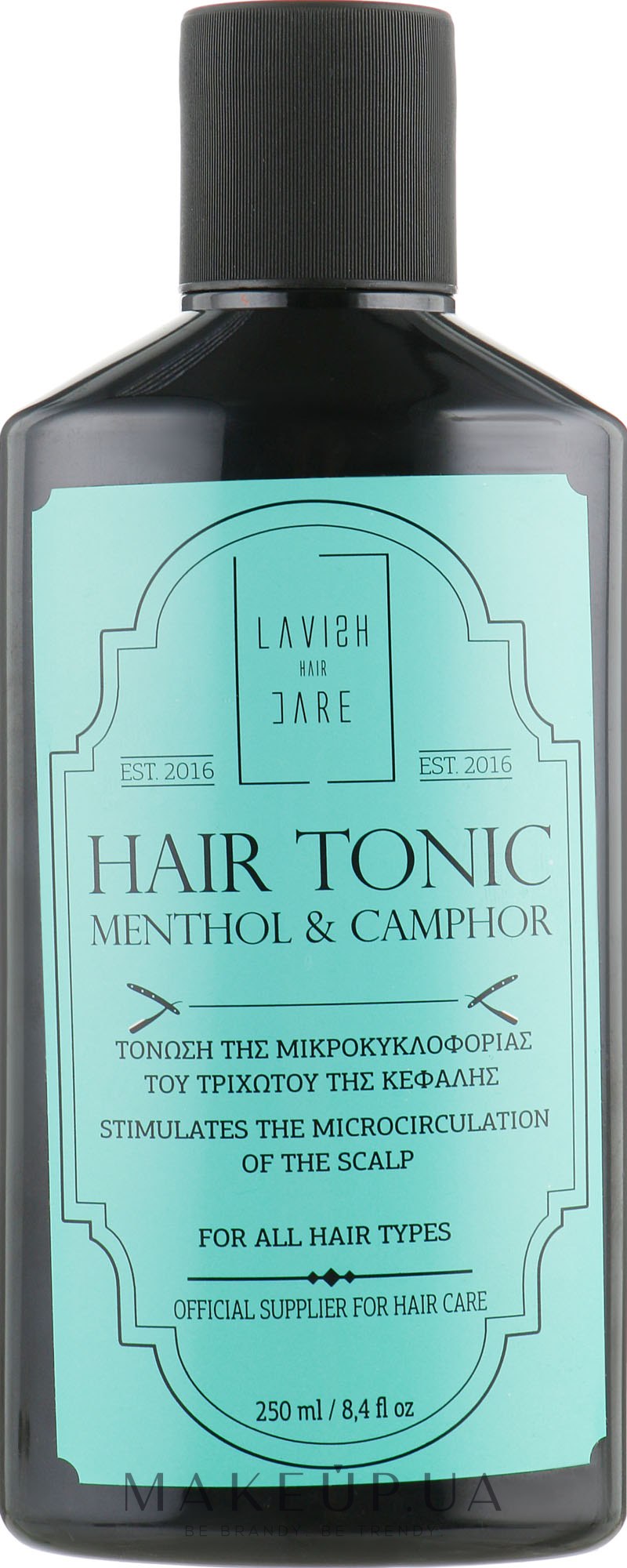 Тонік з ментолом для догляду за волоссям для чоловіків - Lavish Care Hair Tonic Menthol And Camphor — фото 250ml