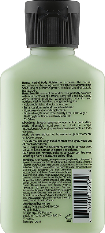 Молочко для тіла "Зелений чай та азіатська груша" - Hempz Exotic Green Tea & Asian Pear Herbal Moisturizer — фото N2