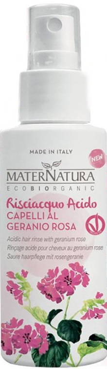 Спрей для волос с фруктовыми кислотами - MaterNatura Acidic Hair Rinse with Rose Geranium — фото N1