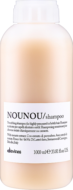 Питательный шампунь для уплотнения ломких и поврежденных волос с экстрактом помидора - Davines Nourishing Nounou Shampoo With Tomato Extract — фото N2