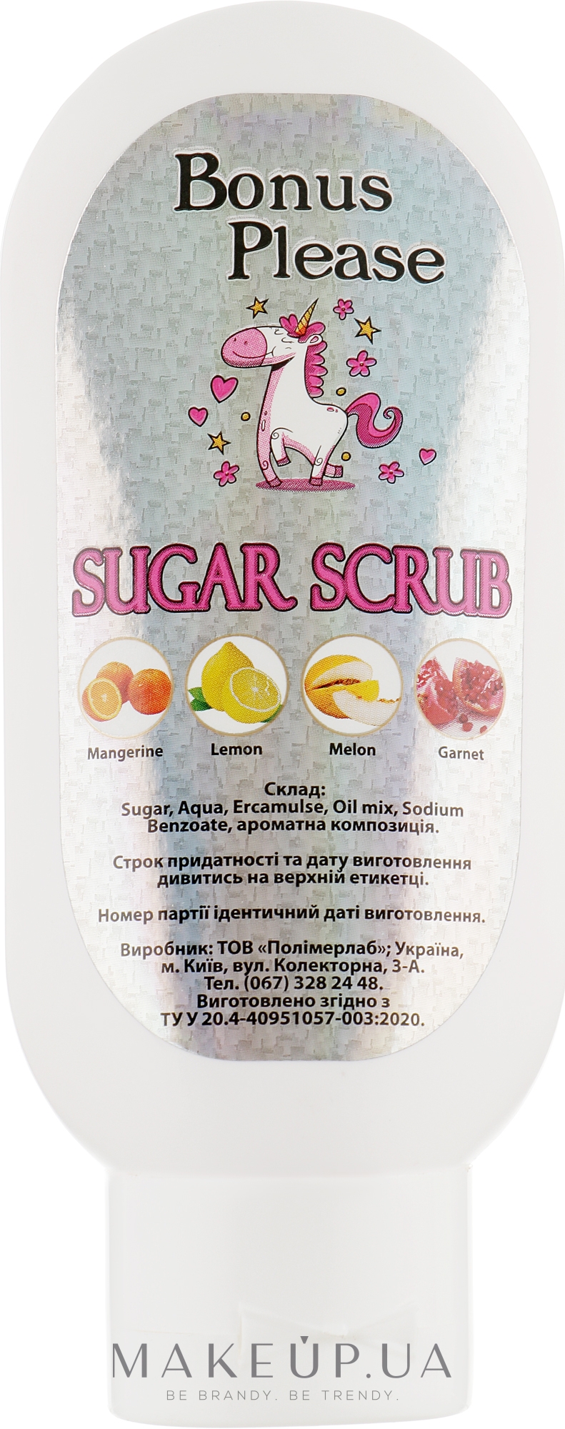 Цукровий скраб "Мандарин" - Bonus Please Sugar Scrub Mangerine — фото 100g