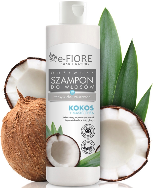 Шампунь для волосся з кокосом і маслом ши - E-Fiori — фото N3