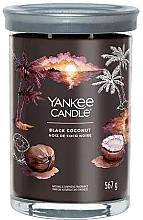 Ароматична свічка на підставці "Чорний кокос", 2 ґноти - Yankee Candle Black Coconut Tumbler — фото N1