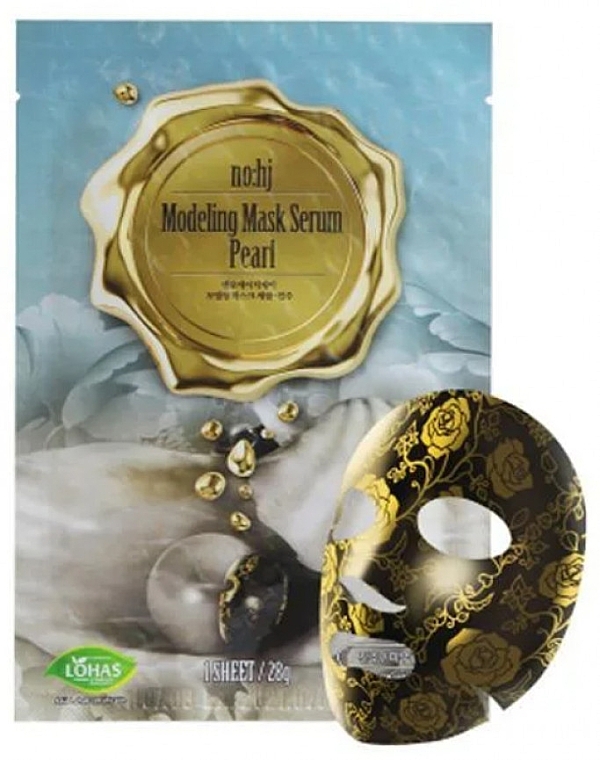 Тканинна дизайнерська маска - NOHJ Pearl Modeling Mask Serum — фото N1