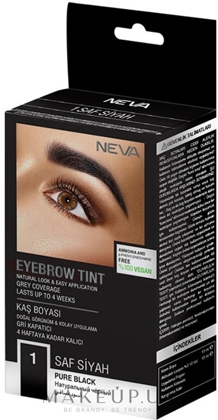 Краска для бровей - Neva EyeBrow Tint — фото Чёрный