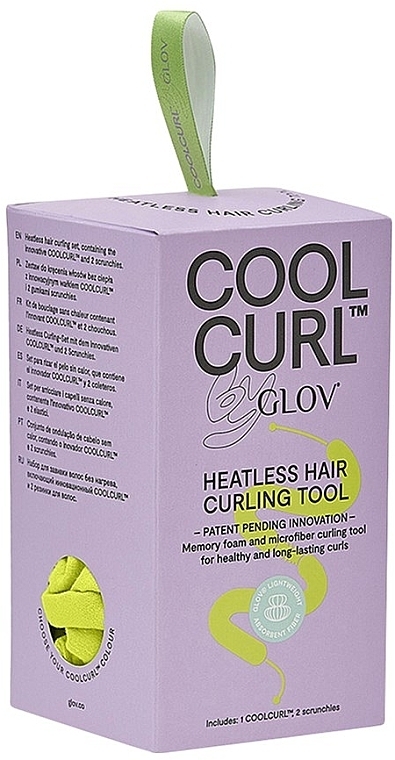 Бигуди для холодной завивки волос, в коробке, лаймовый - Glov Cool Curl Box Lime — фото N2