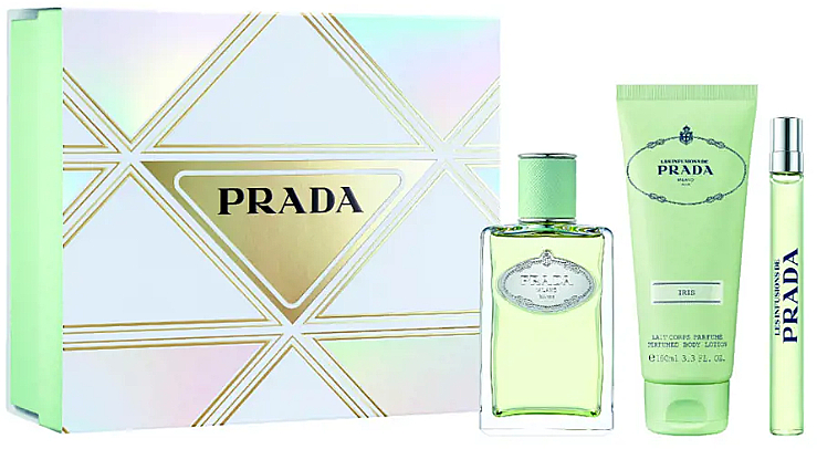 Prada Infusion D'Iris Set - Набір (edp/100ml + b/lot/100ml + edp mini/10ml) — фото N1