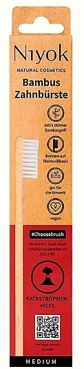 Бамбуковая зубная щетка "Защита от стихийных бедствий" - Niyok Adult Toothbrush Choosebrush — фото N1