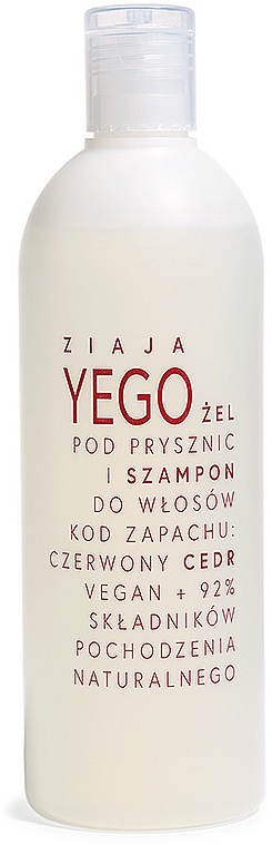 Шампунь-гель для чоловіків "Червоний кедр" - Ziaja Yego Shower Gel & Shampoo — фото N1