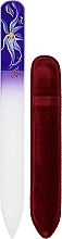 Парфумерія, косметика Скляна пилочка 95-1152, з ручним розписом "Біла лілія", 115 мм - SPL