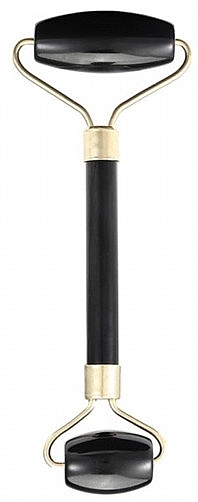 Роллер для массажа лица нефритовый, черный - Deni Carte Anti-Aging Facial Massage Roller — фото N1