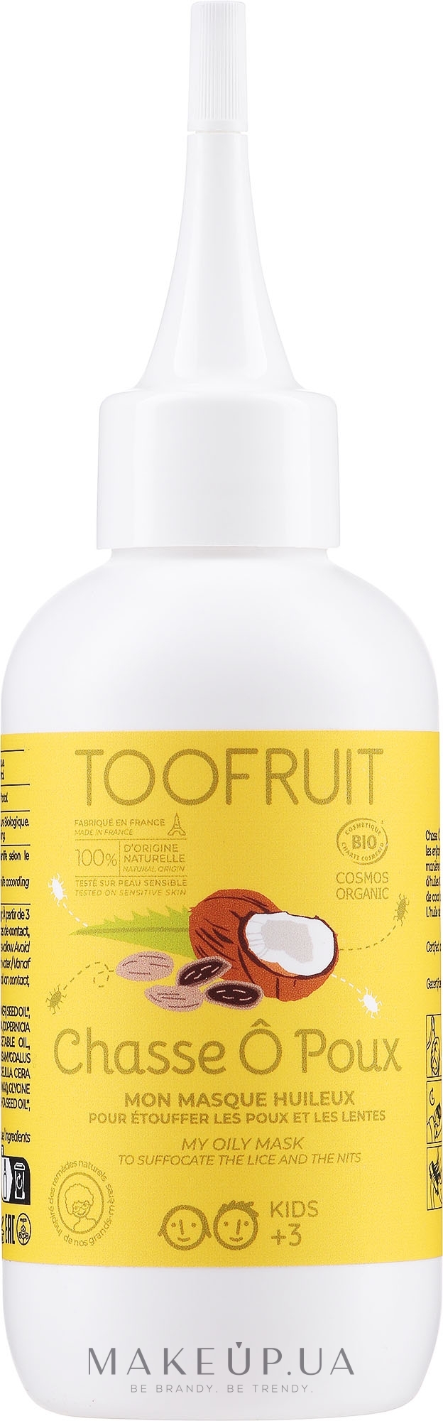 Маска з натуральними оліями від вошей - Toofruit Lice Hunt Organic My Oily Mask — фото 125ml