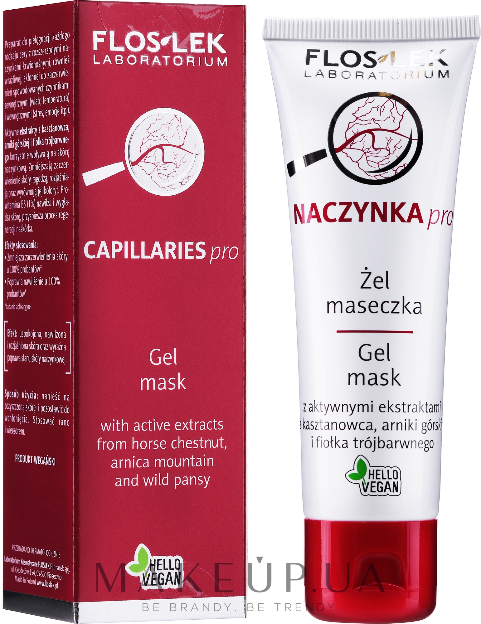 Гель-маска для сосудистой кожи - Floslek Dilated Capillaries Line Gel Mask — фото 50ml
