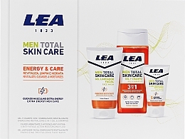 Парфумерія, косметика Набір - Lea Men Total Skin Care Energy & Care (sh/gel/300ml + f/wash/150ml + f/fluid/50ml)