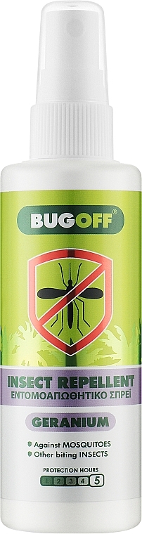 Спрей от укусов насекомых с геранью - Madis Bug Off Insect Repellent Geranium — фото N1