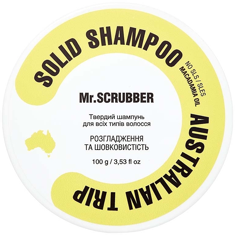 Твердый шампунь Australian Trip - Mr.Scrubber Solid Shampoo Bar — фото N2