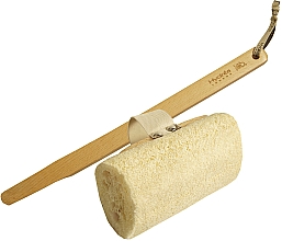 Мочалка из люфы со съемной ручкой - Hydrea London Loofah Bath Brush + Detachable Handle — фото N1