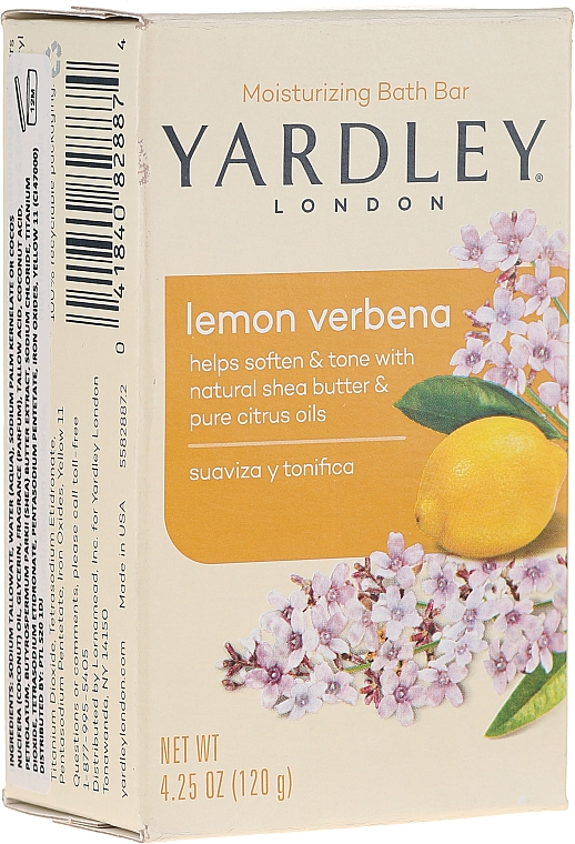 Мыло "Лимон и вербена" - Yardley Lemon Verbena With Shea Butter Soap